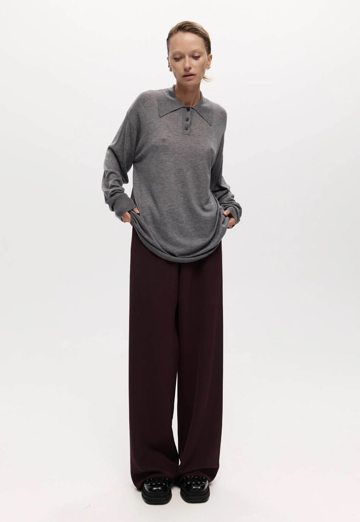 Orwell Knit Polo - Grey