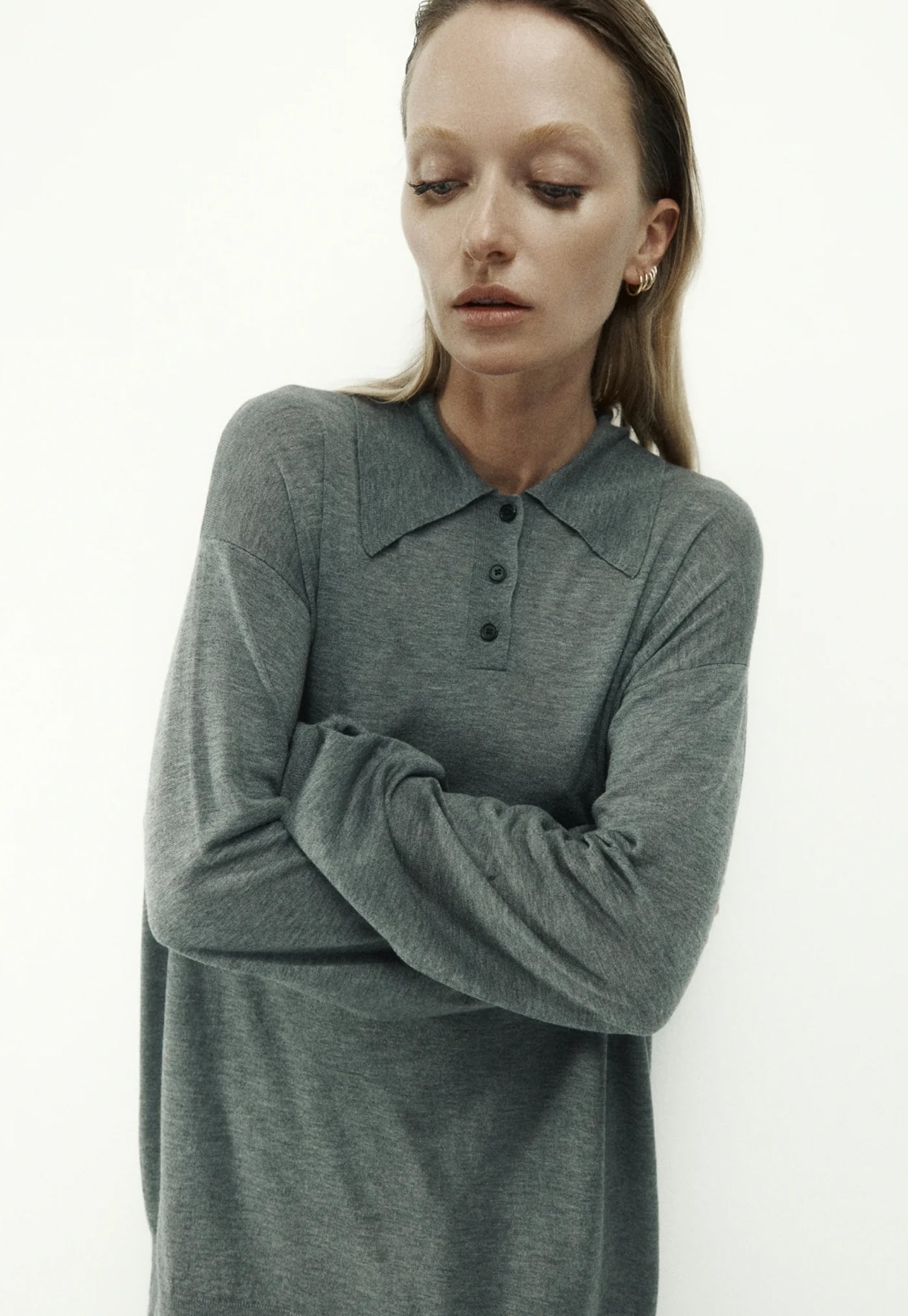 Orwell Knit Polo - Grey