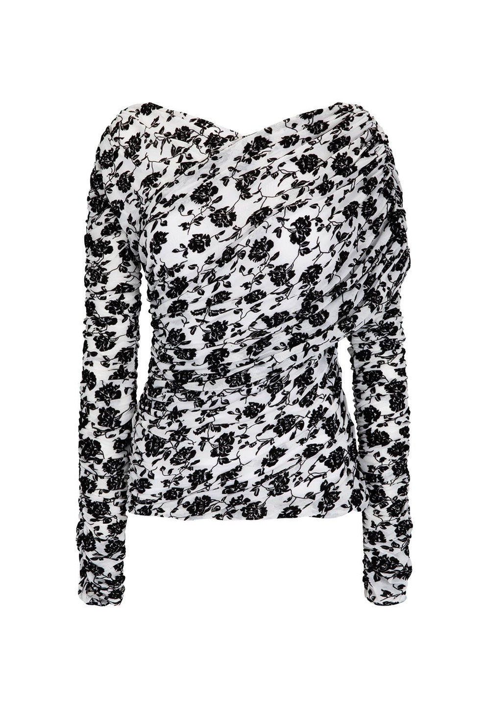 Rosie Wrap Top - White Mesh