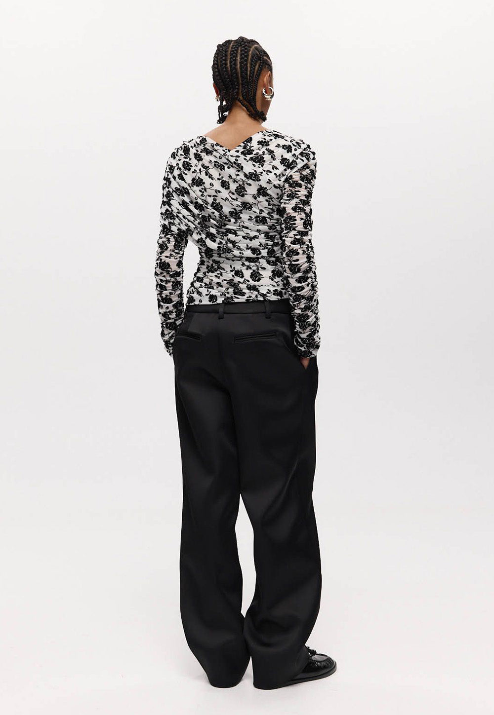 Rosie Wrap Top - White Mesh