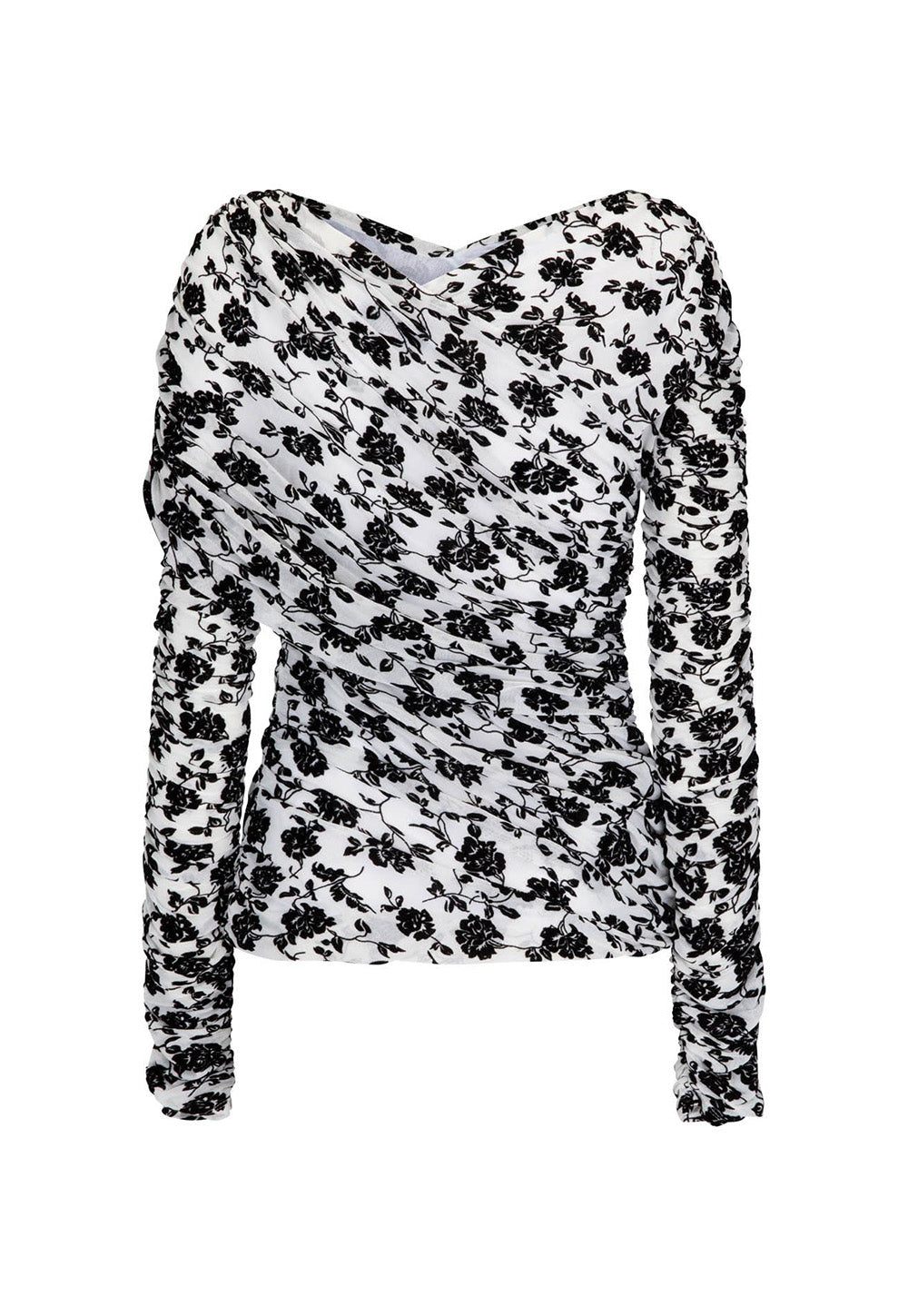 Rosie Wrap Top - White Mesh