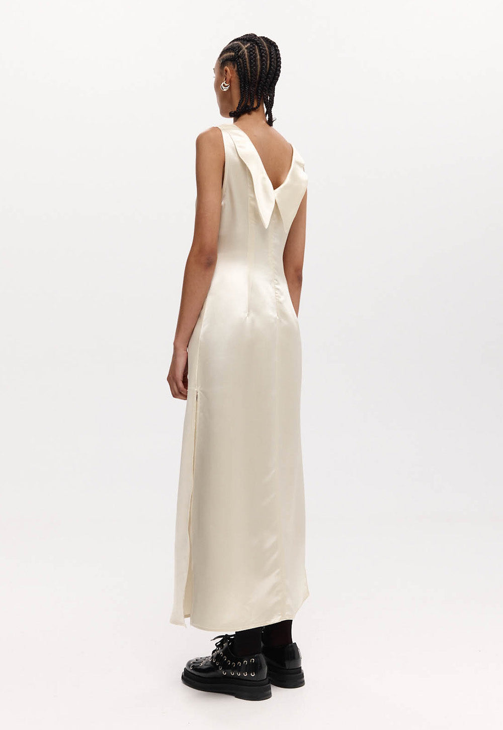 Shereen Dress - Ivory Satin