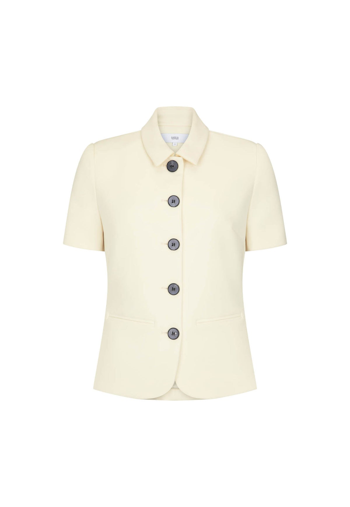 Short Sleeve Bardot Blazer - Bone