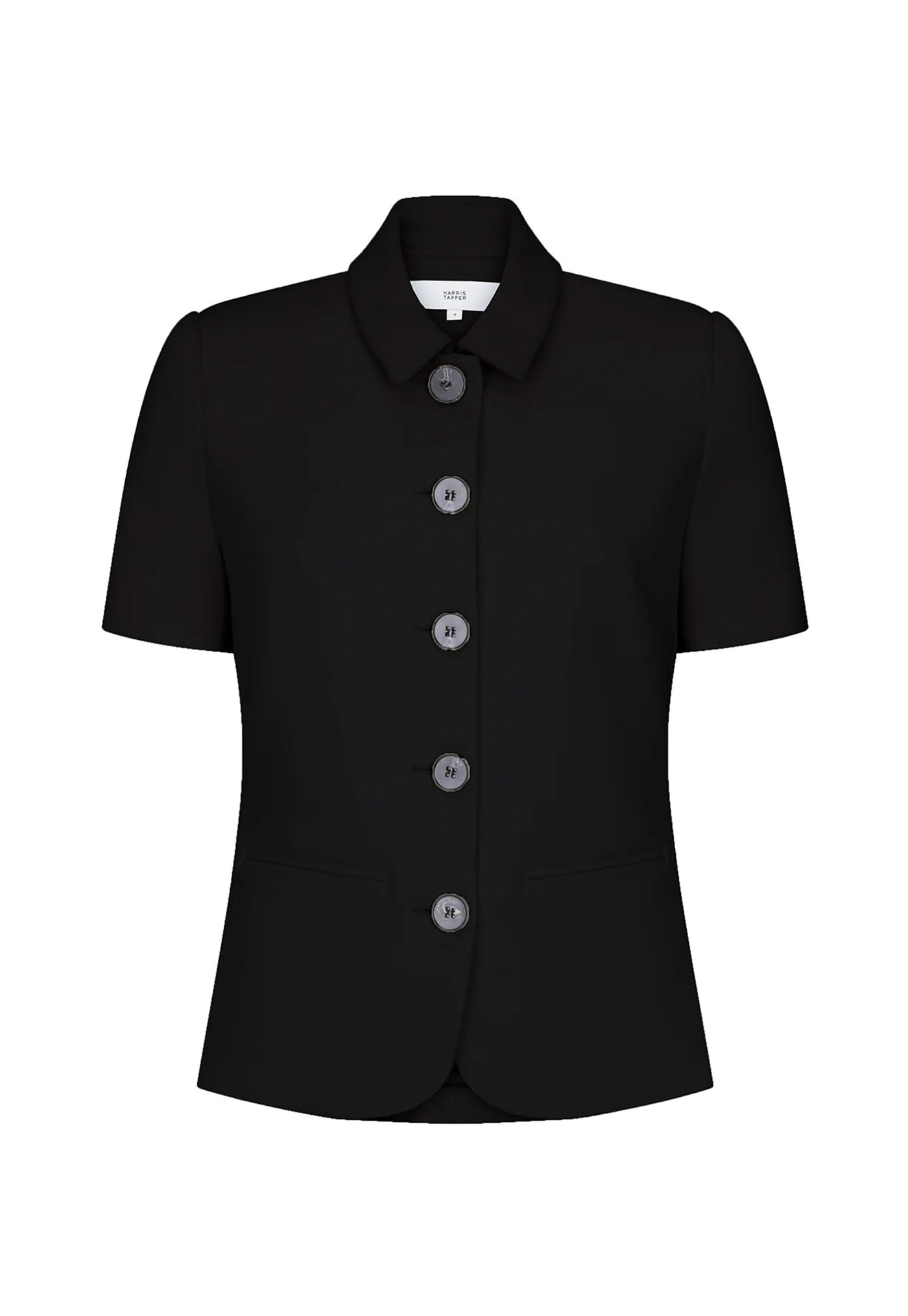 Short Sleeve Bardot Blazer - Black