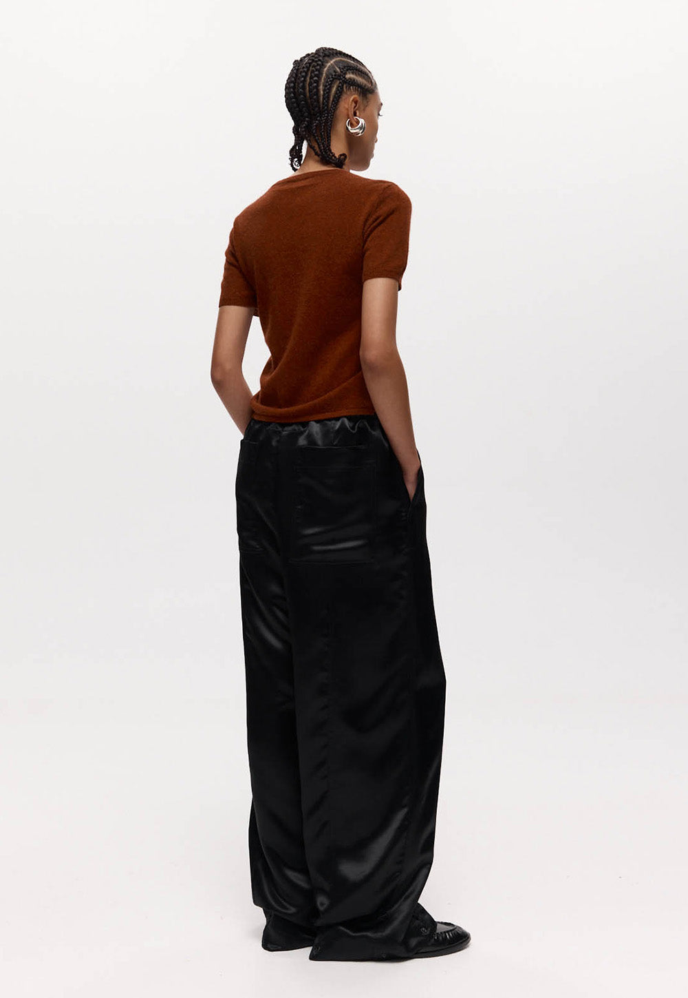 Tanaka Trouser - Black Satin