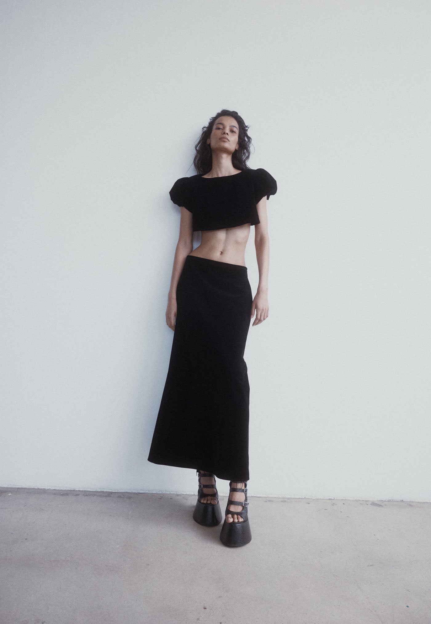 Tilda Skirt - Black Velvet