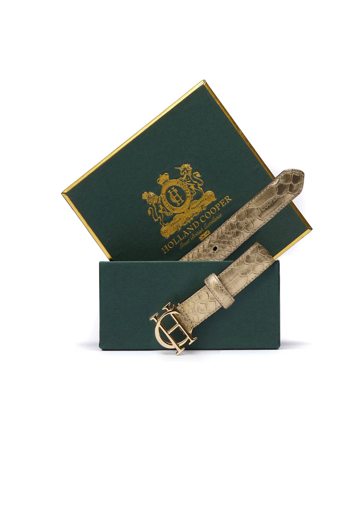 HC Classic Slim Belt - Champagne Croc sold by Angel Divine