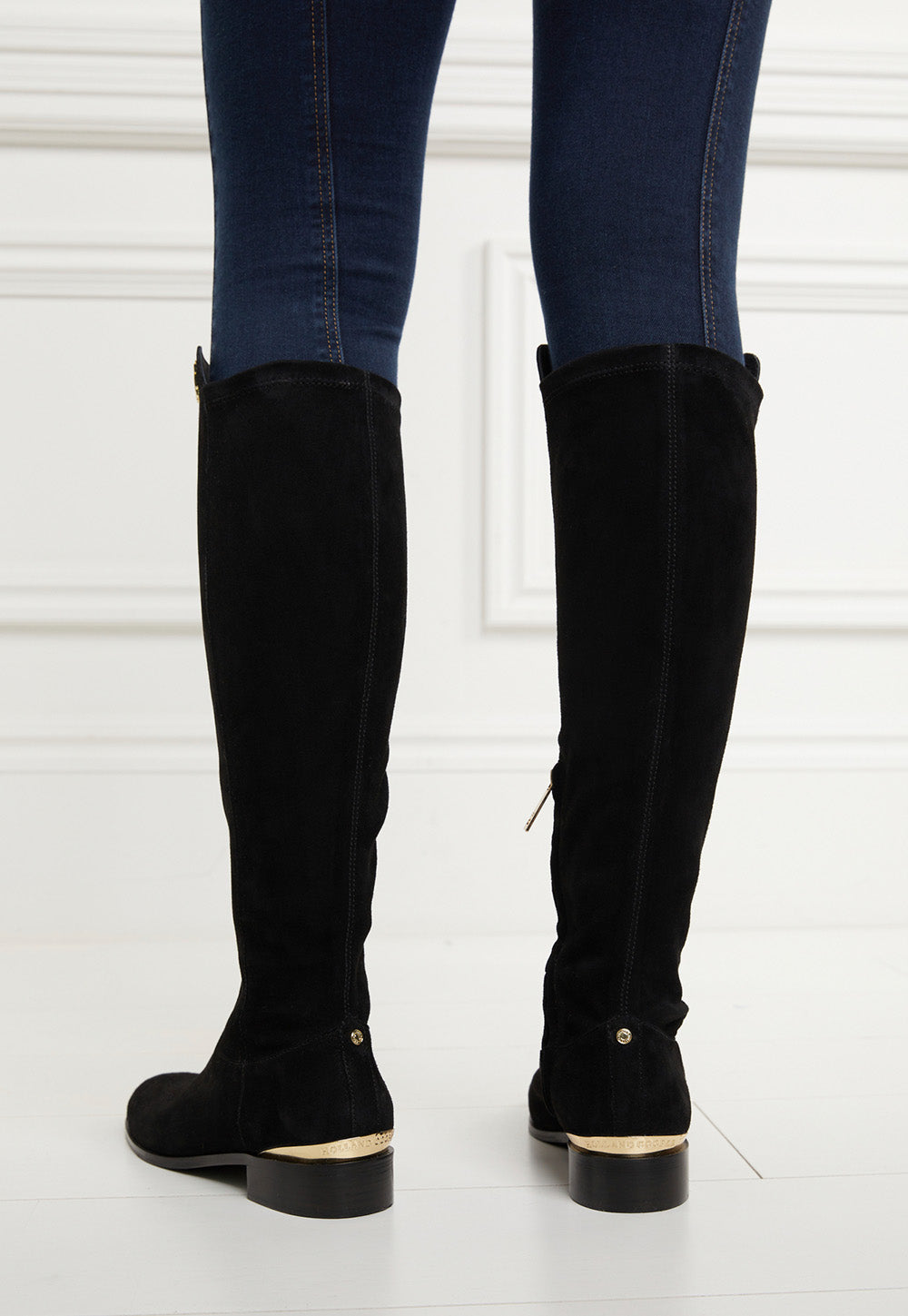 Albany Knee Boot - Black Suede sold by Angel Divine