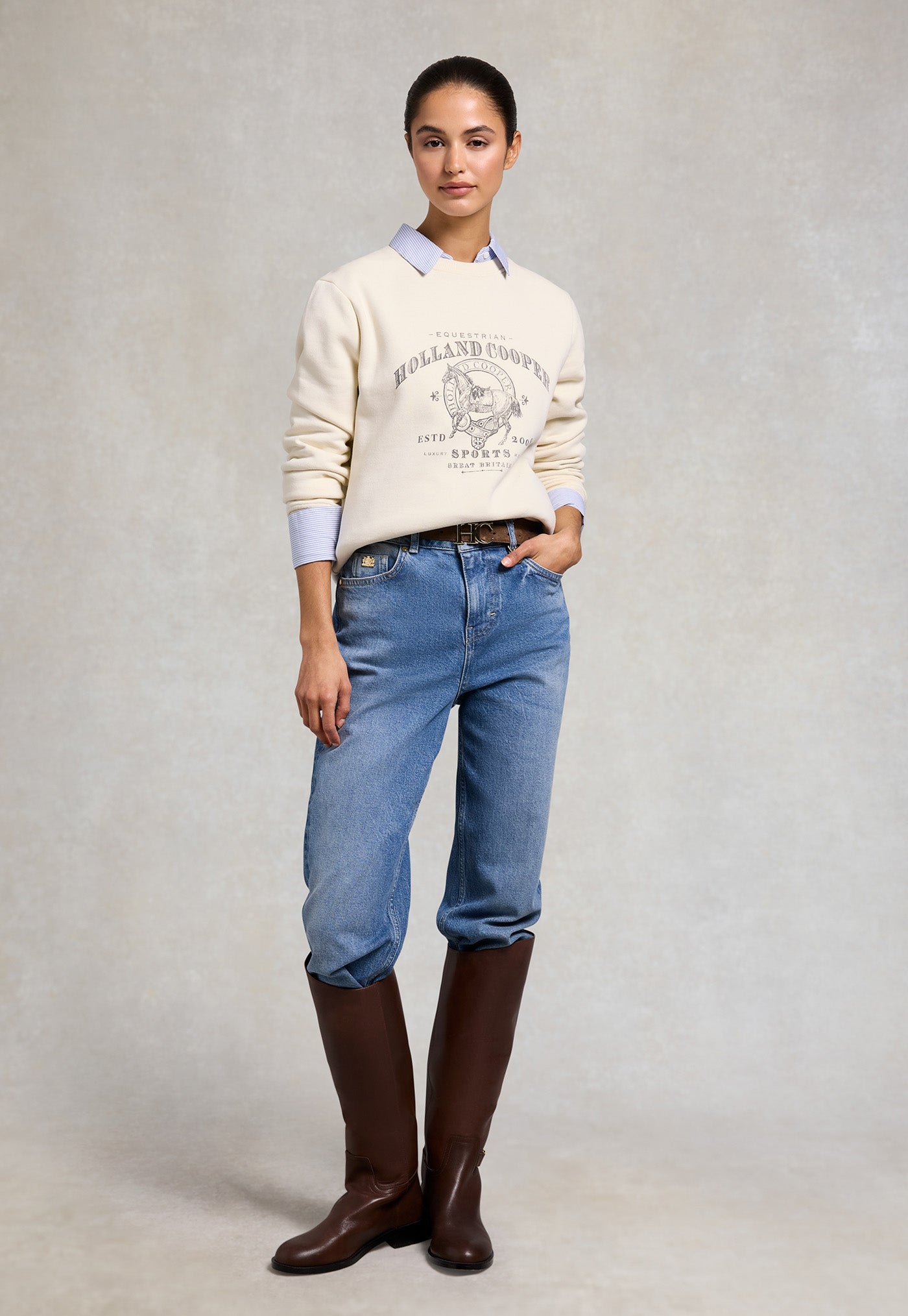 Appaloosa Crew Neck Sweat - Ecru