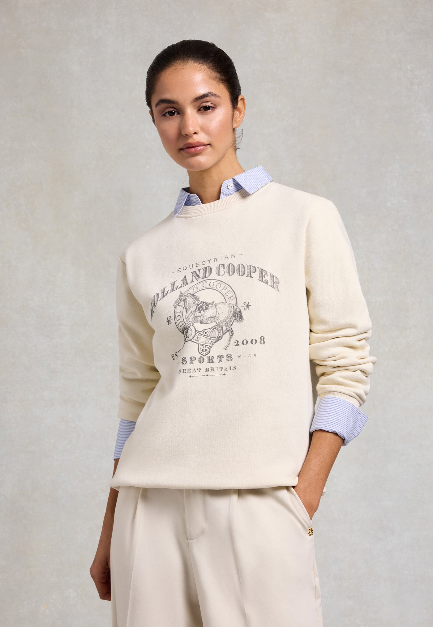 Appaloosa Crew Neck Sweat - Ecru