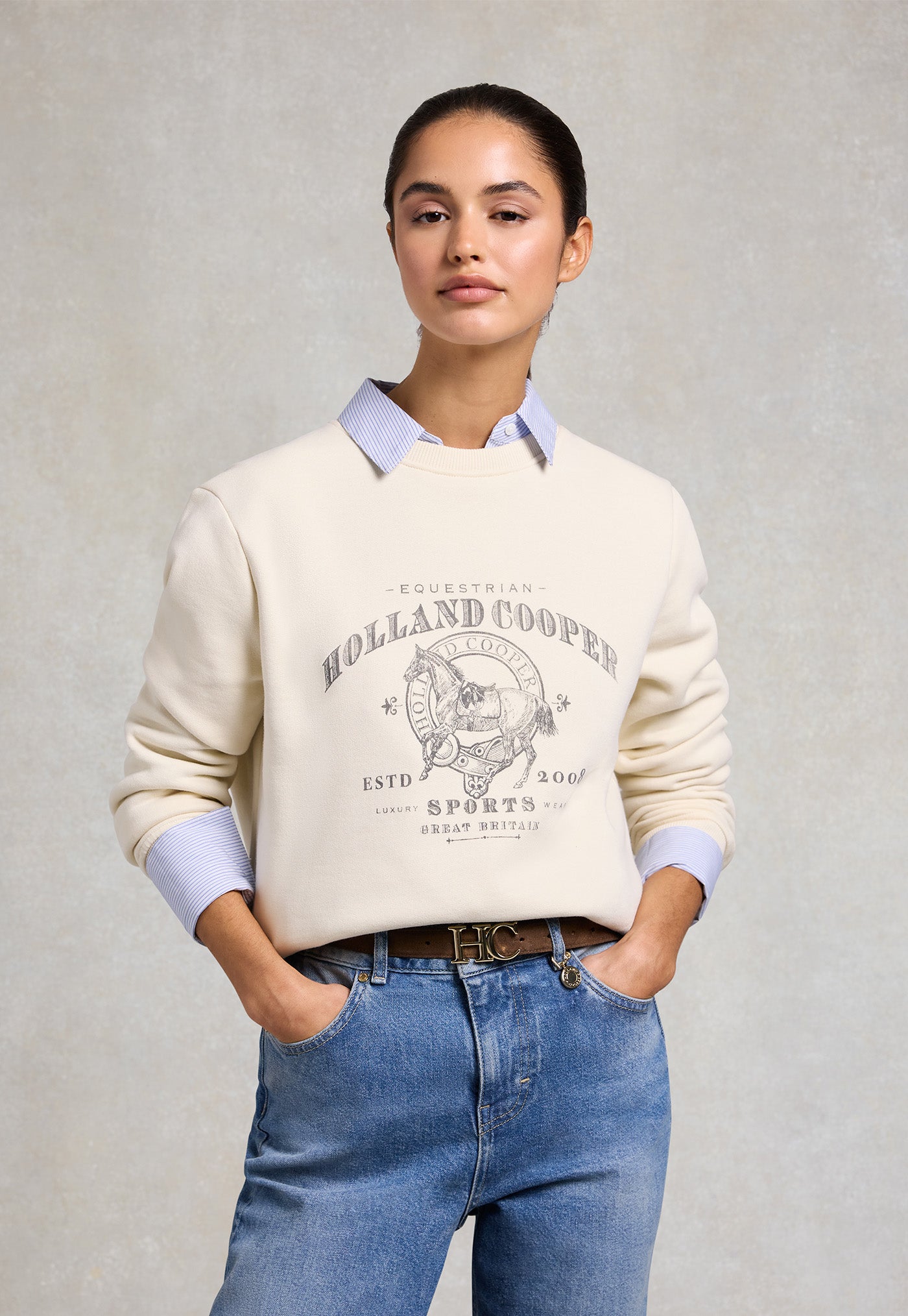 Appaloosa Crew Neck Sweat - Ecru