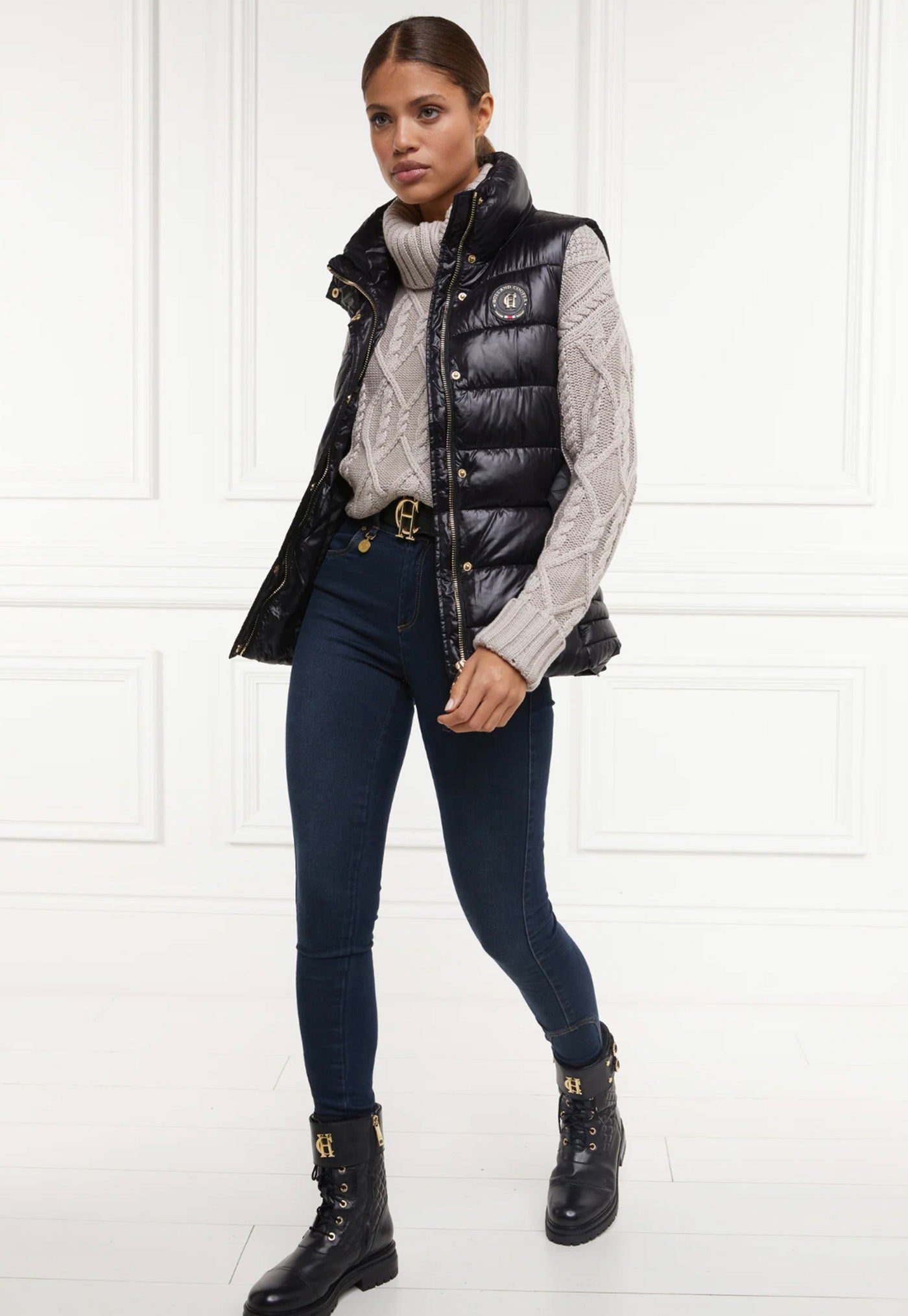 Valais Quilted Gilet - Black sold by Angel Divine
