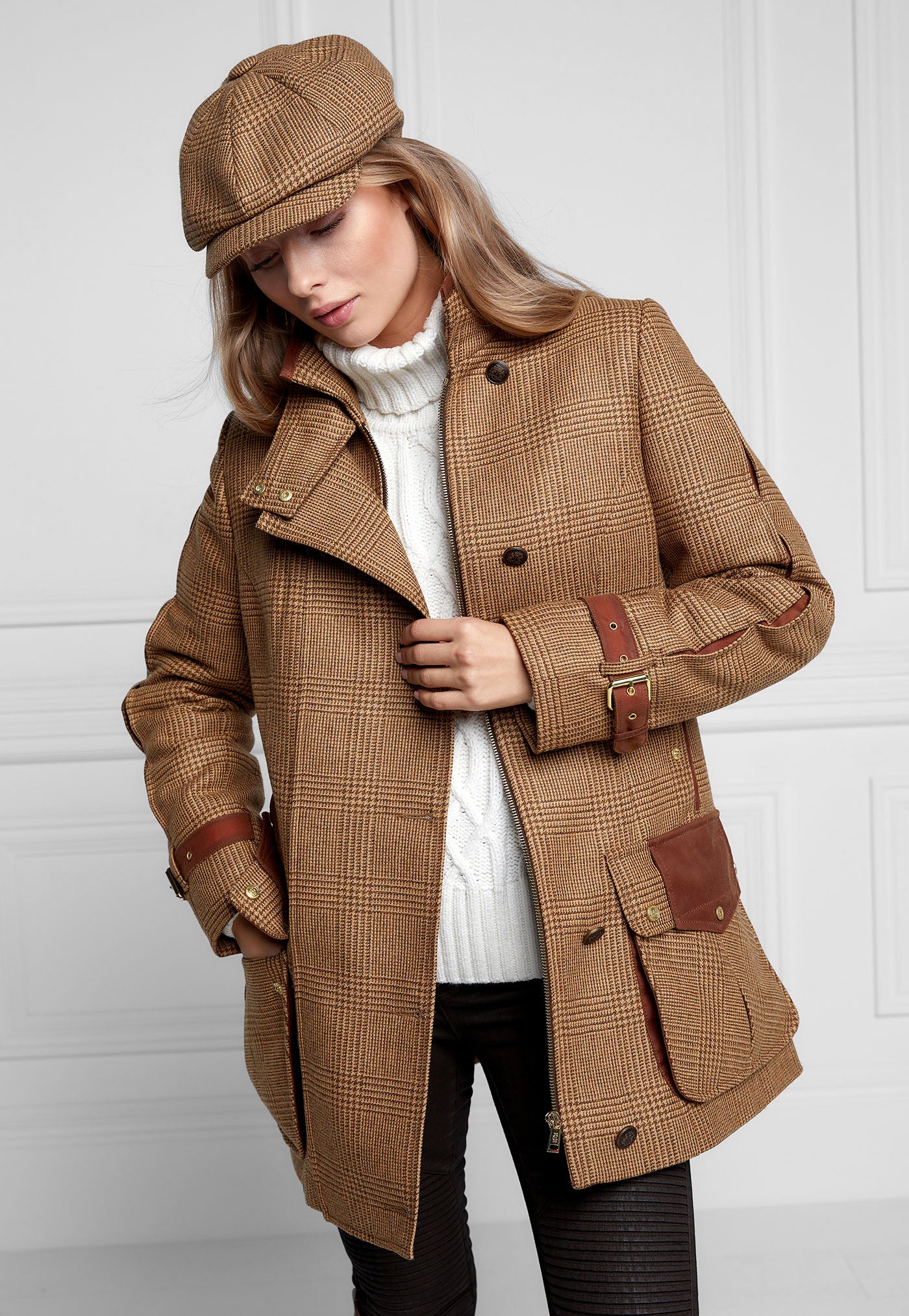 Baker Boy Tweed Cap - Tawny