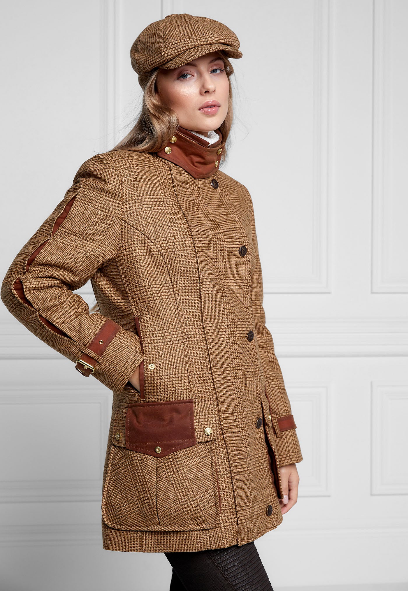 Baker Boy Tweed Cap - Tawny