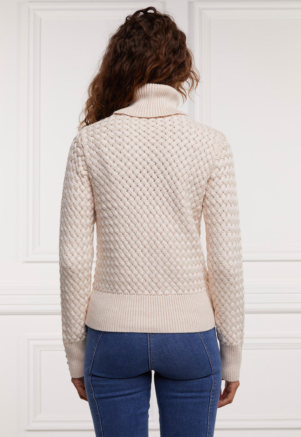 Basket Weave Jumper - Oatmeal sold by Angel Divine