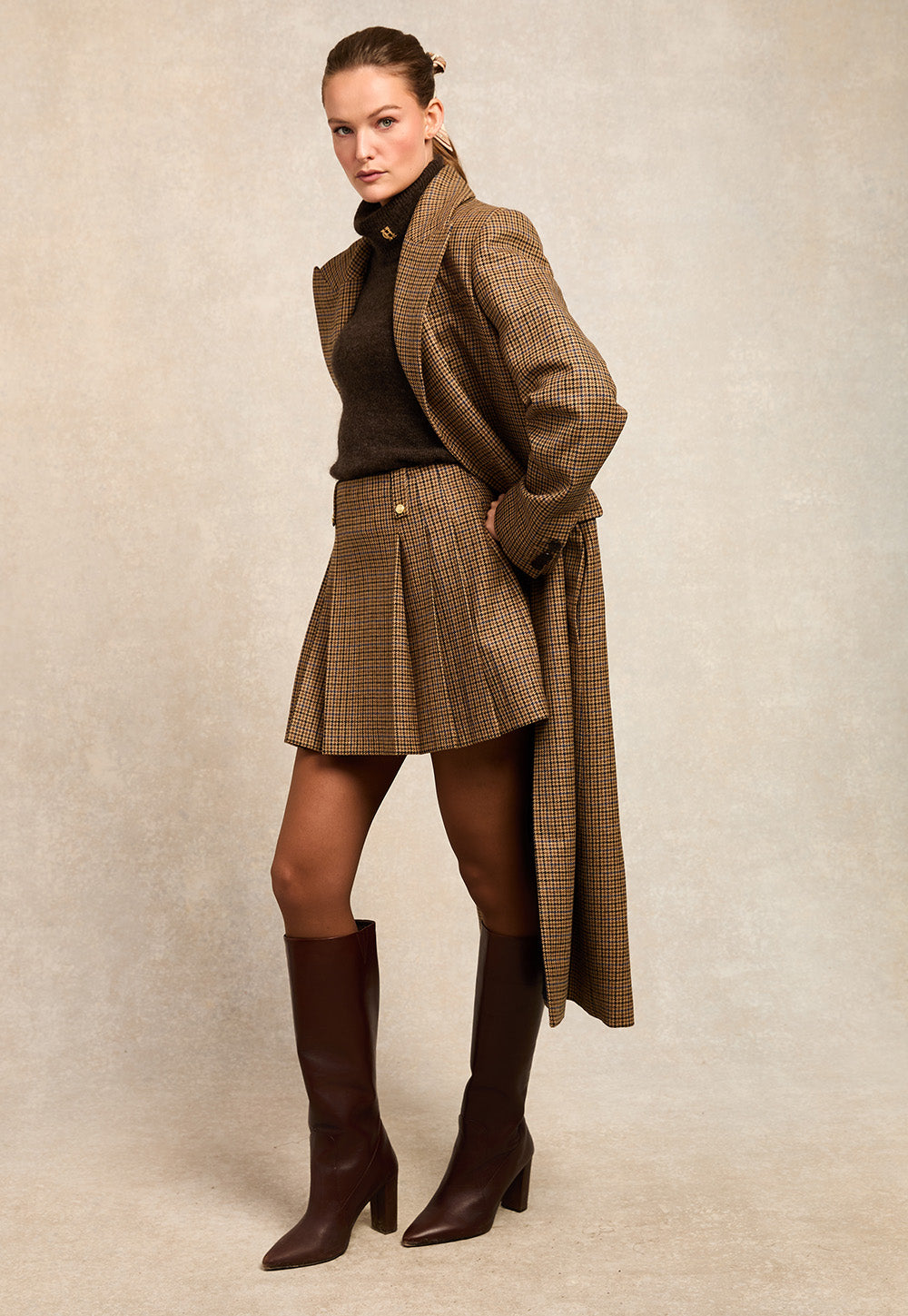 Belgravia Mini Skirt - Abbot Check Tweed