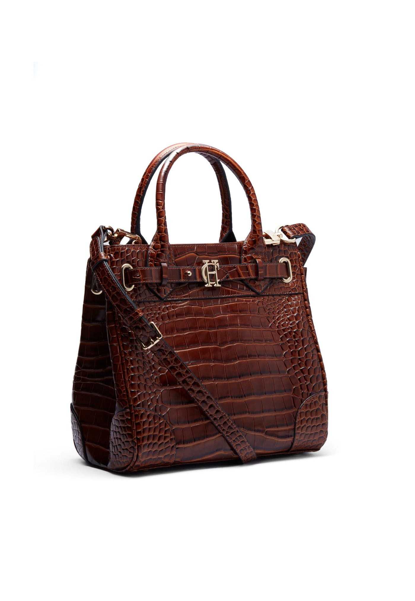 The Brompton Mini Tote - Tan Croc sold by Angel Divine