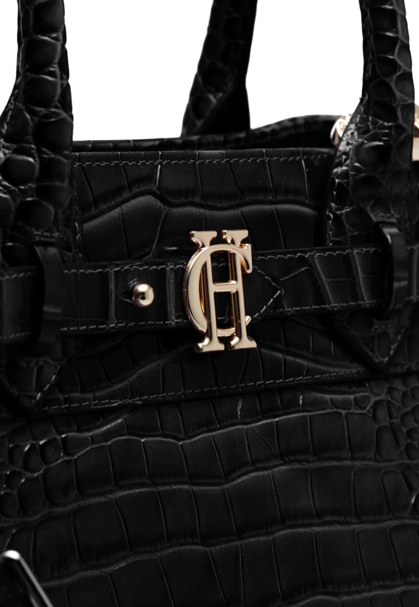 The Brompton Mini Tote - Black Croc sold by Angel Divine
