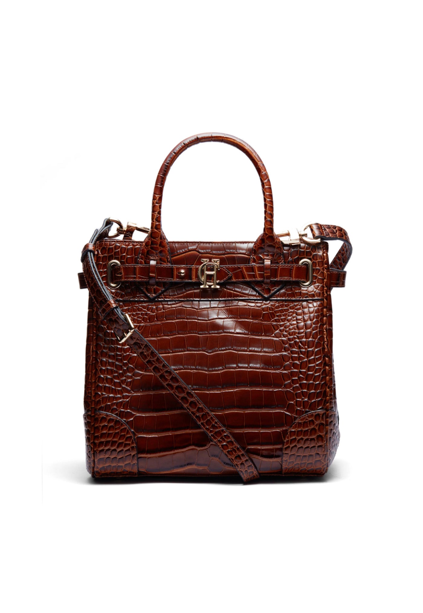 The Brompton Mini Tote - Tan Croc sold by Angel Divine