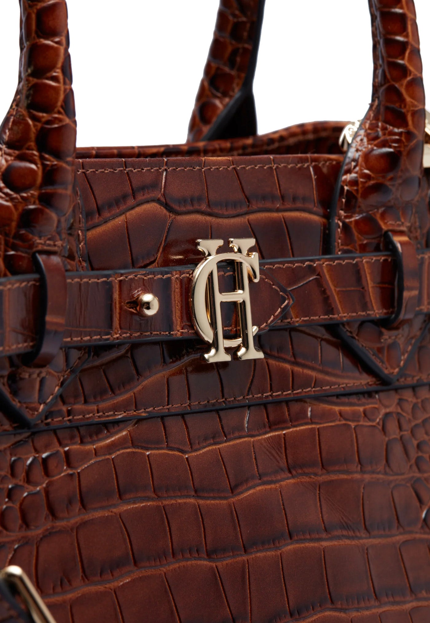 The Brompton Mini Tote - Tan Croc sold by Angel Divine