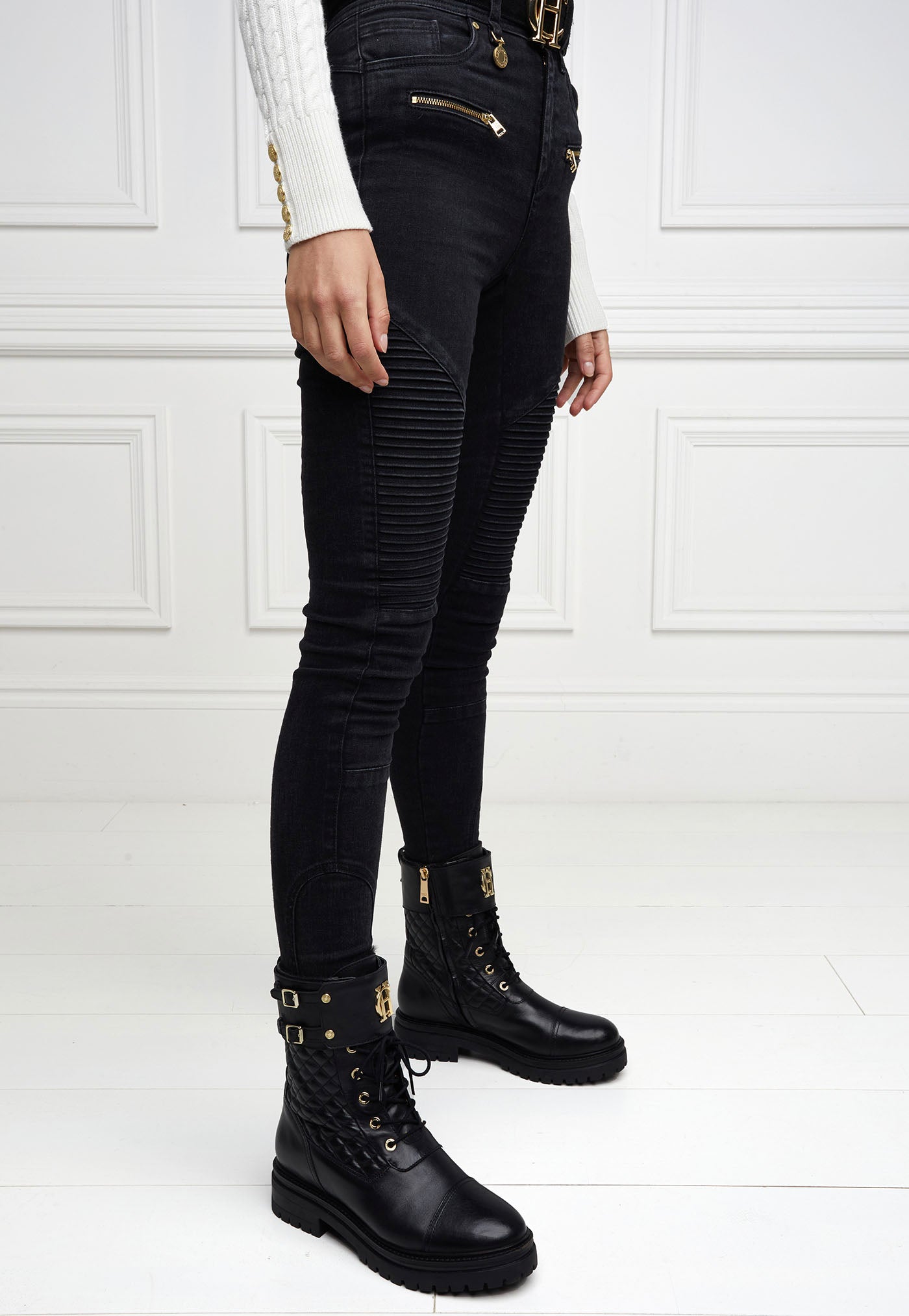 Camden Biker Boot - Black sold by Angel Divine