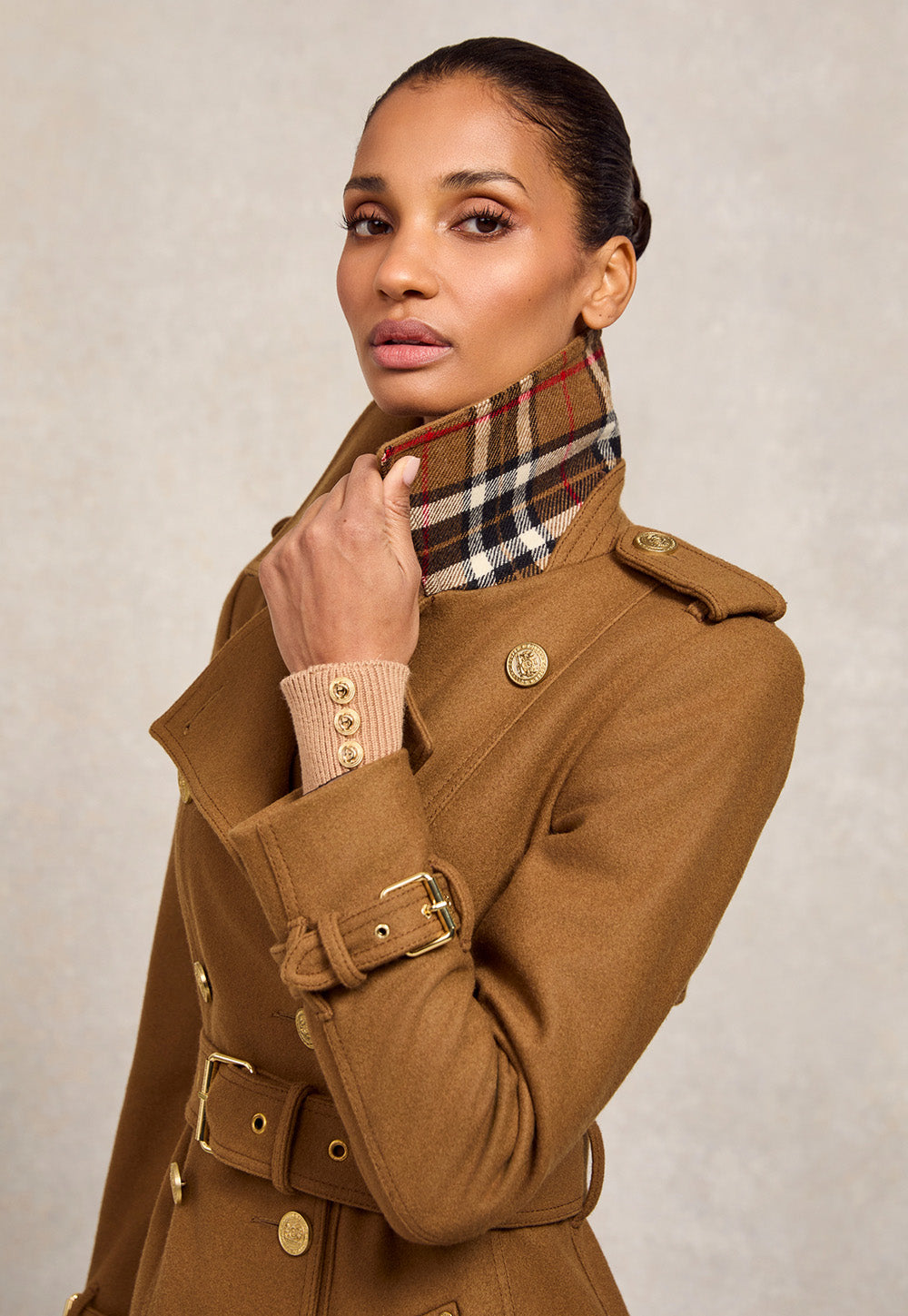 Chelsea Trench Coat Full Length - Dark Camel