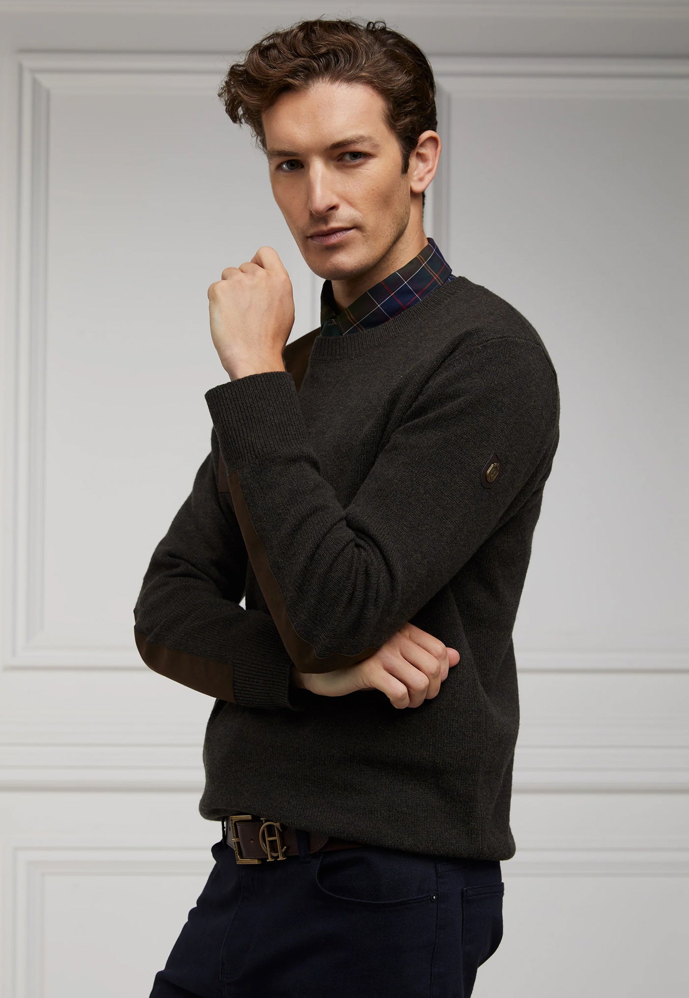Country Crew Neck Knit - Moss