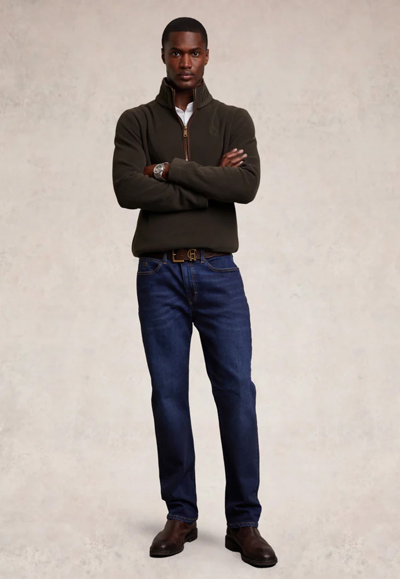 Men's Country Fleece Quarter Zip - Khaki