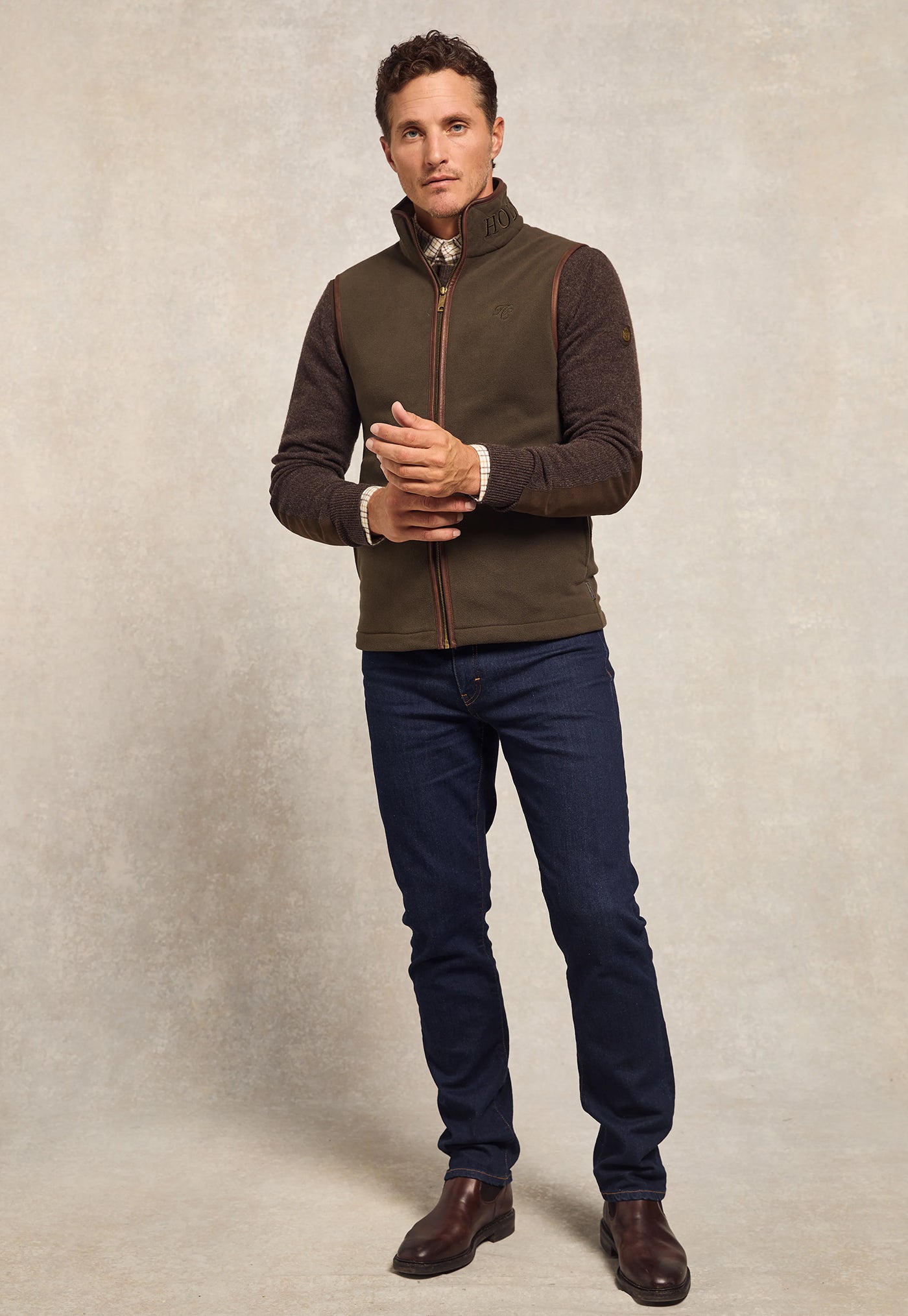 Country Fleece Gilet - Khaki