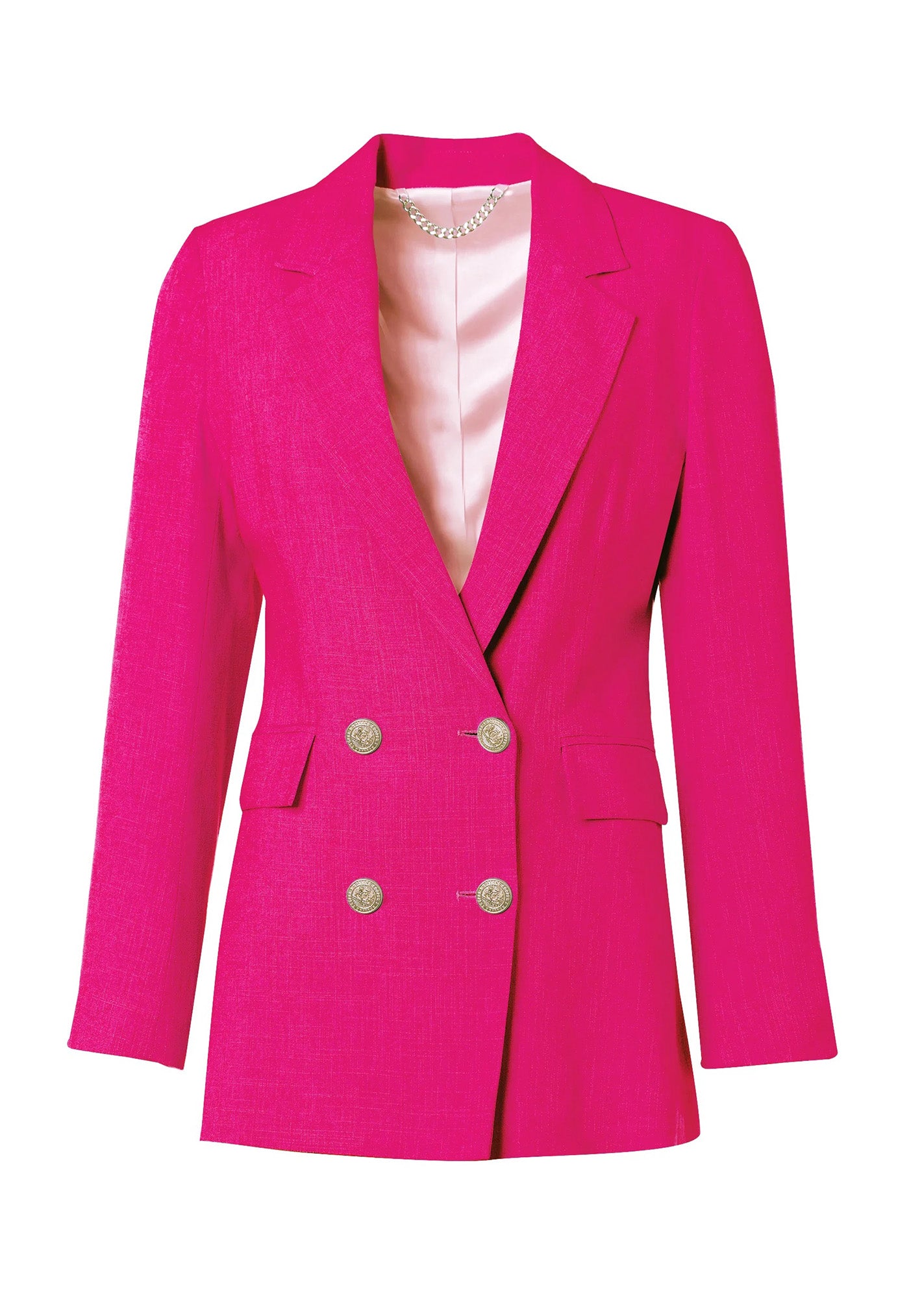 Double Breasted Blazer - Hot Pink sold by Angel Divine