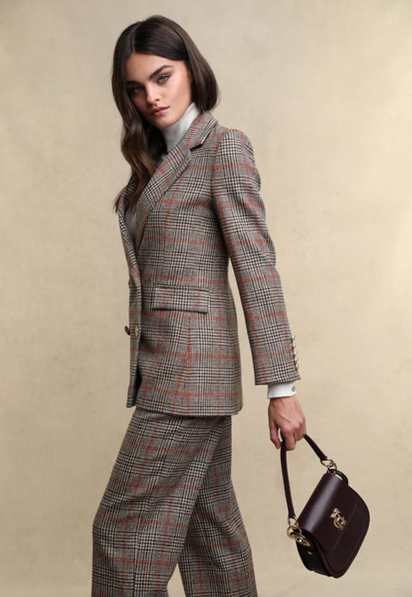 Double Breasted Blazer - Orange Windsor