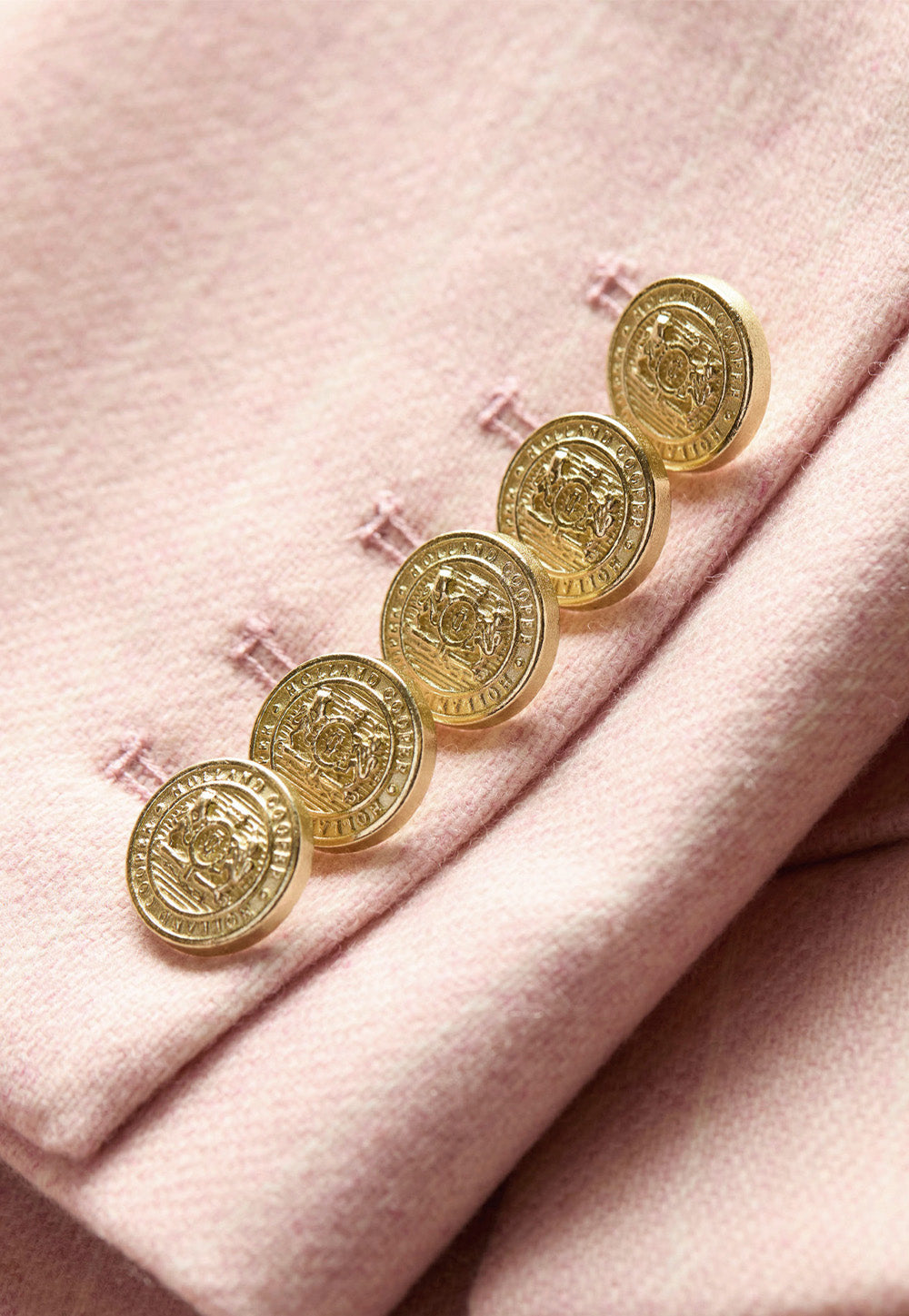 Double Breasted Blazer - Pink Chalk Pinstripe