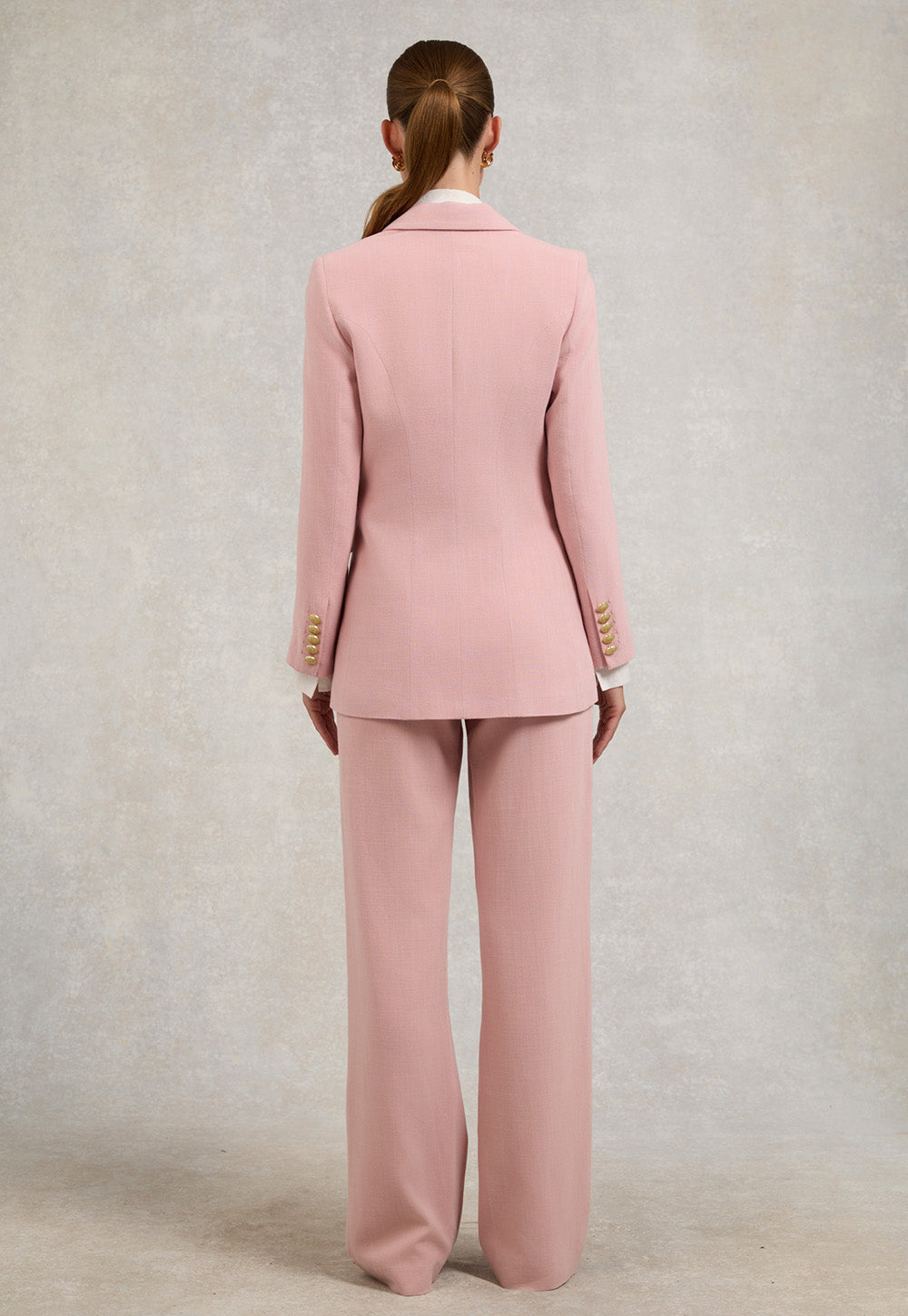 Double Breasted Blazer - Pink Linen