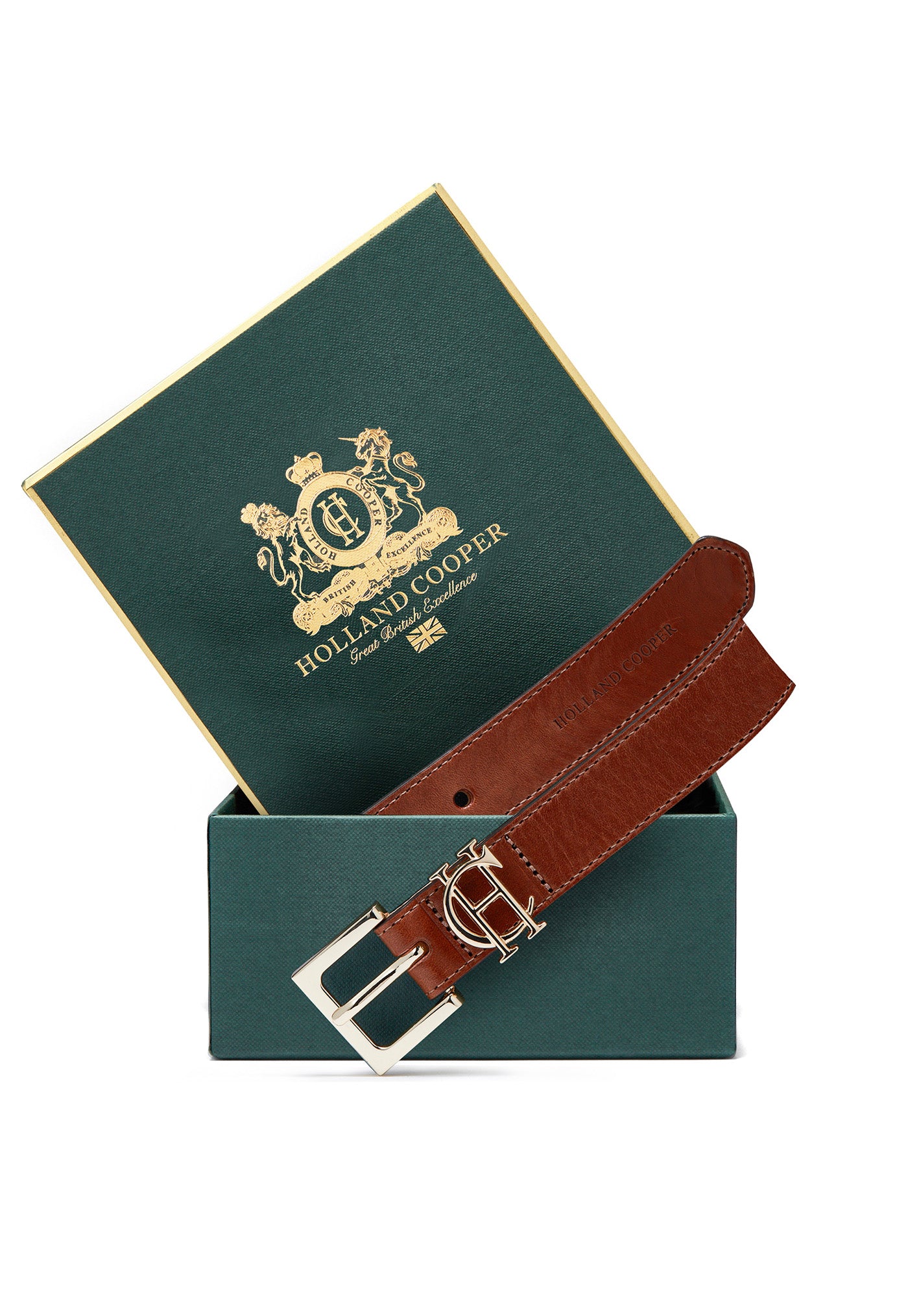 HC Slim Logo Belt - Tan sold by Angel Divine