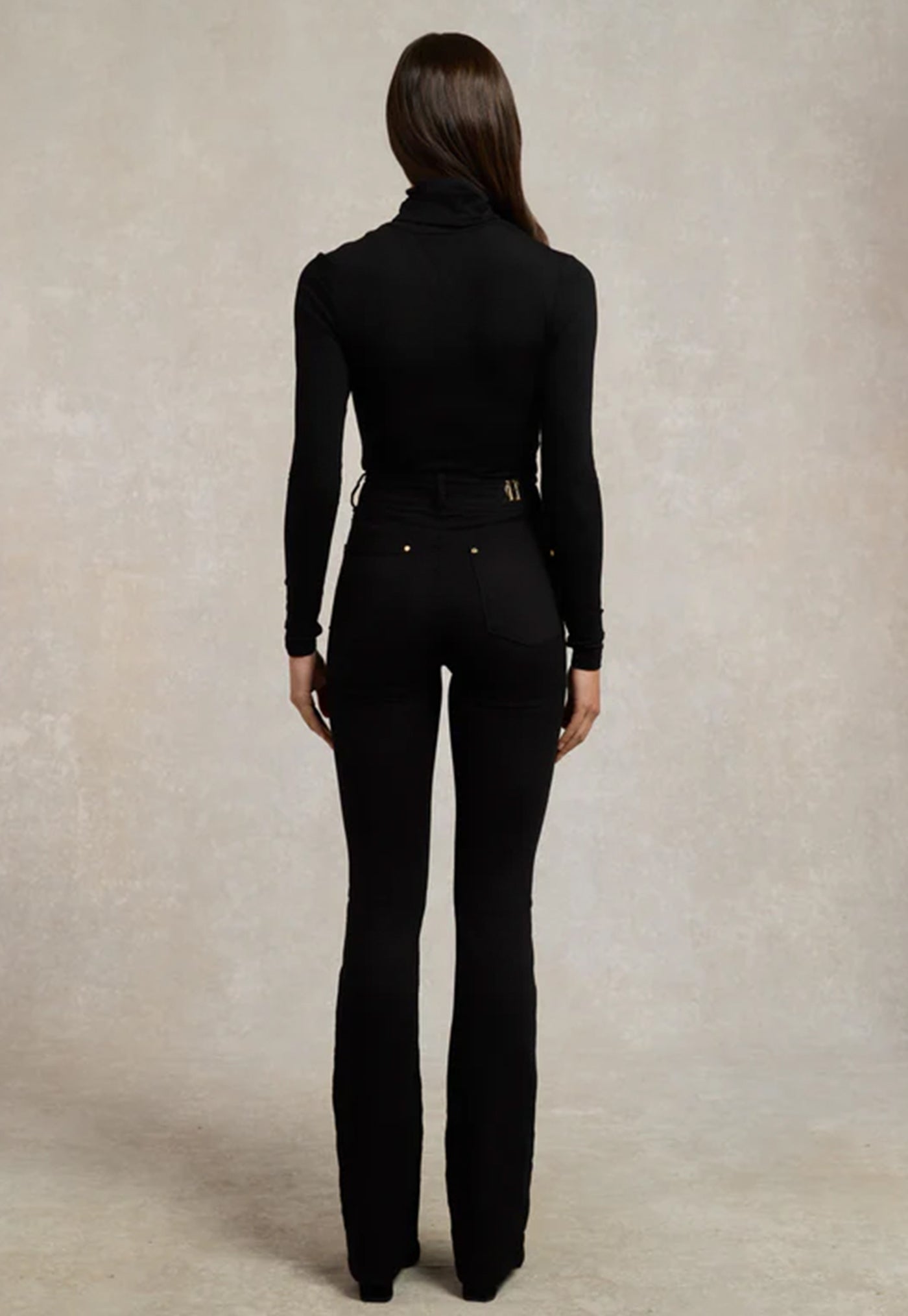 High Rise Flared Jean - Black