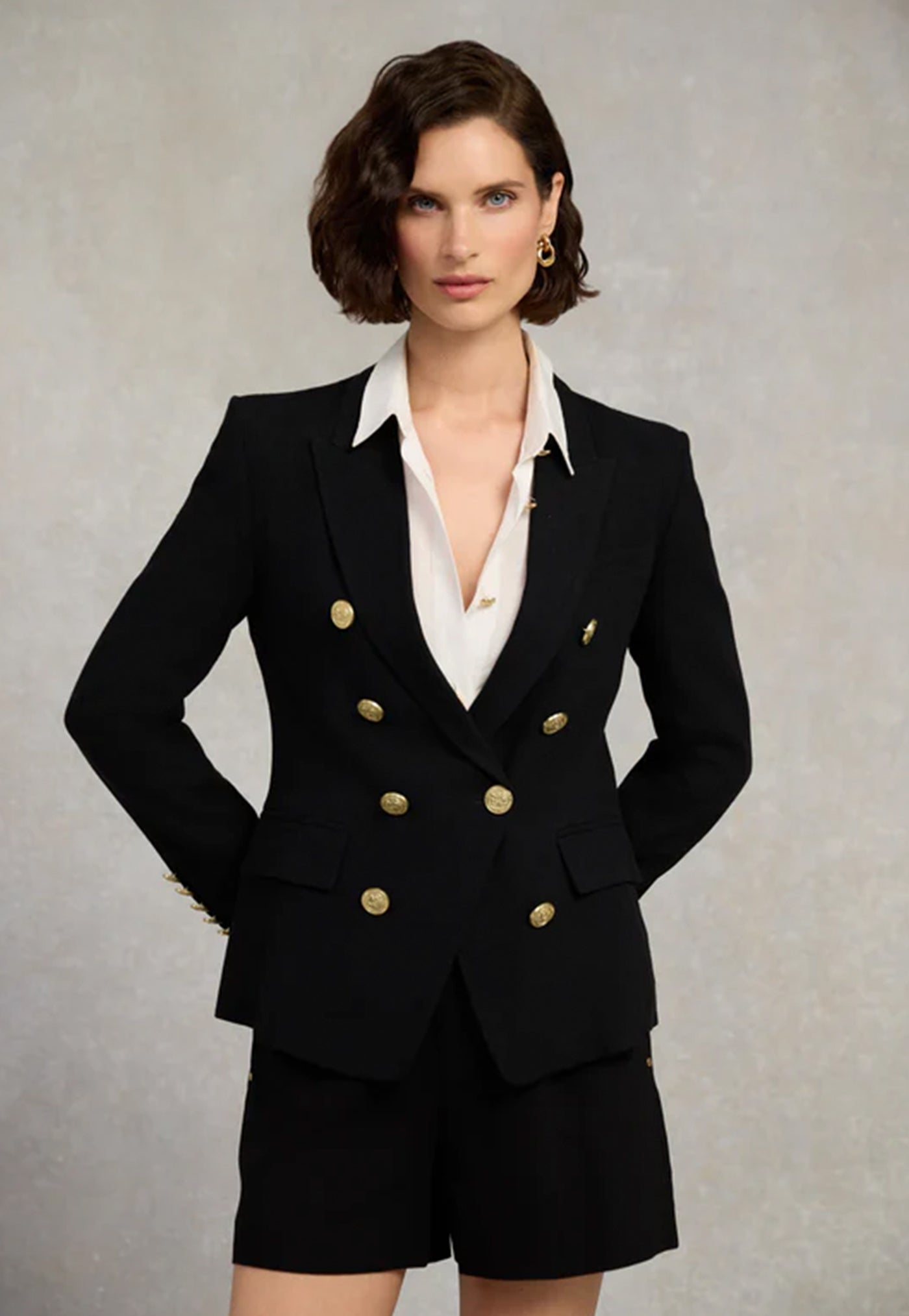 Knightsbridge Linen Blazer - Black