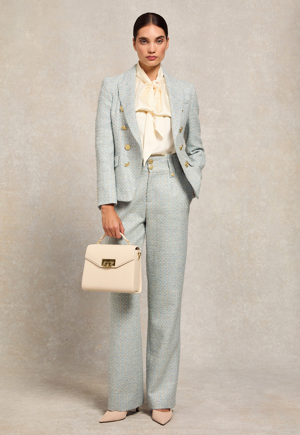Knightsbridge Blazer - Sky Blue Boucle