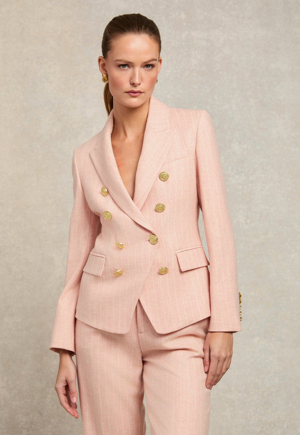 Knightsbridge Blazer - Pink Chalk Pinstripe