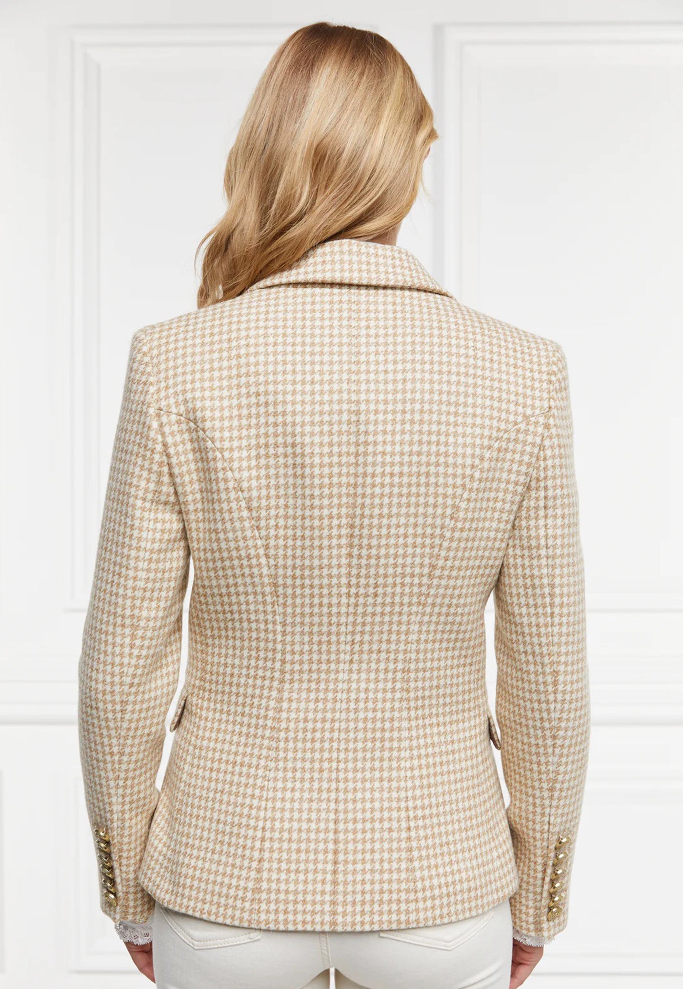 Knightsbridge Blazer - Camel Puppytooth sold by Angel Divine