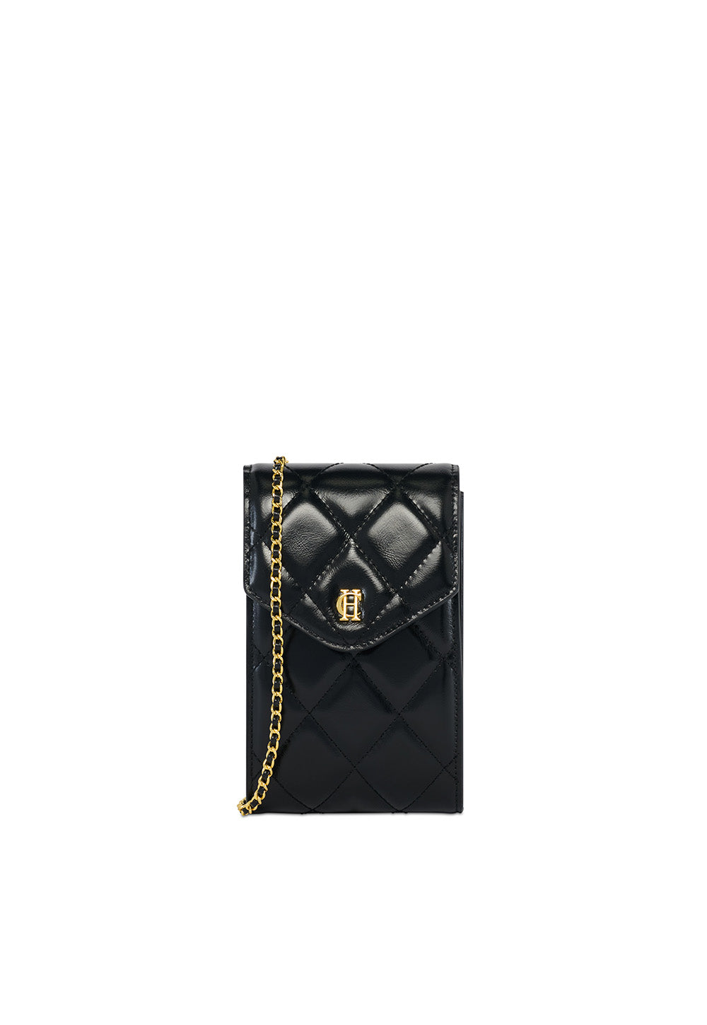 Knightsbridge Phone Pouch - Black Quilted