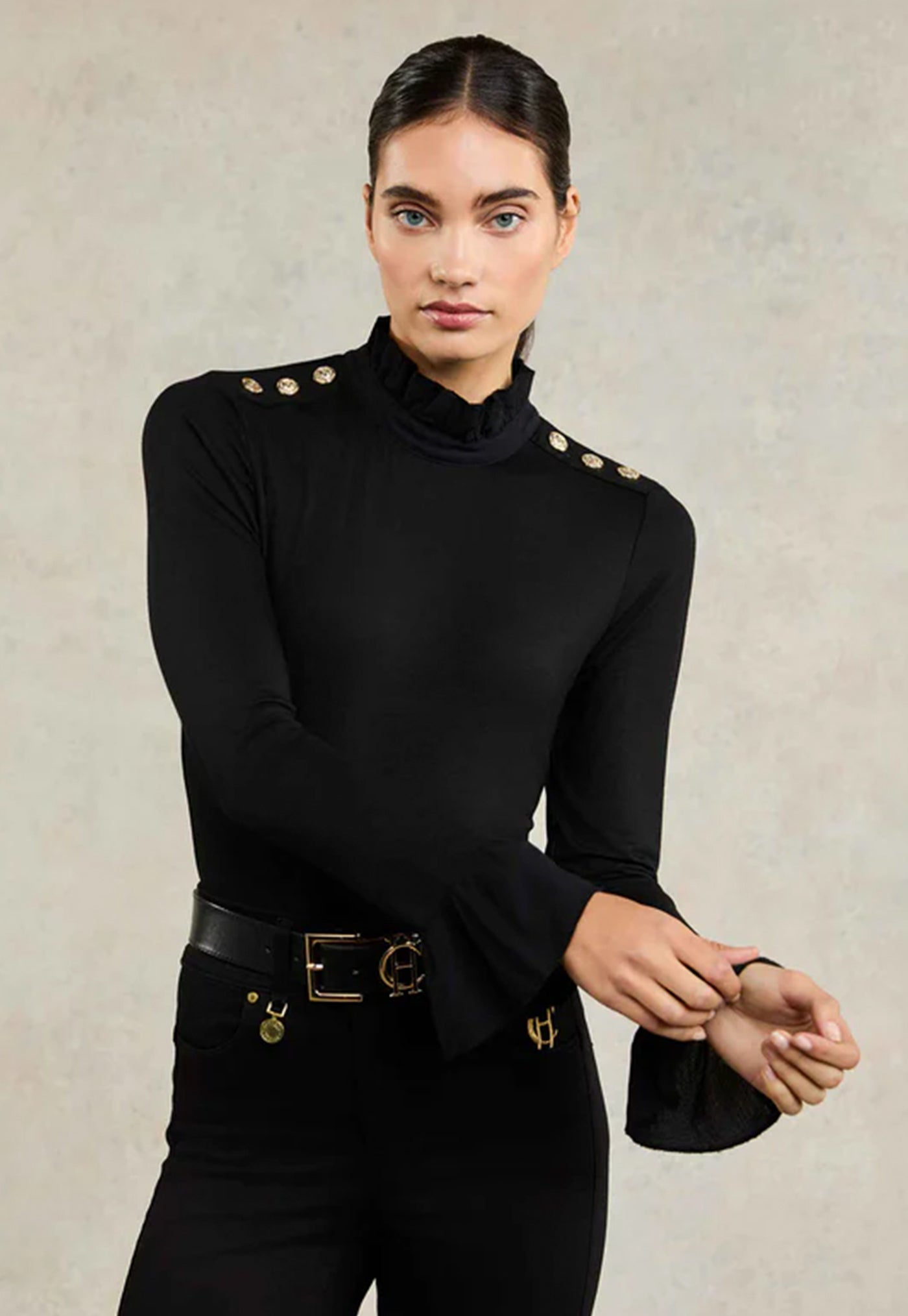 Lilibet Jersey Tee - Black