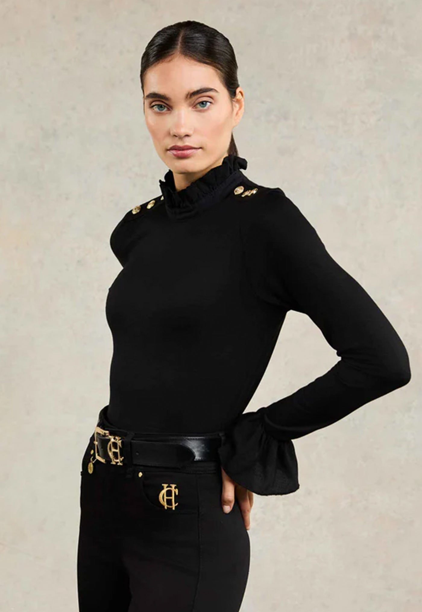 Lilibet Jersey Tee - Black