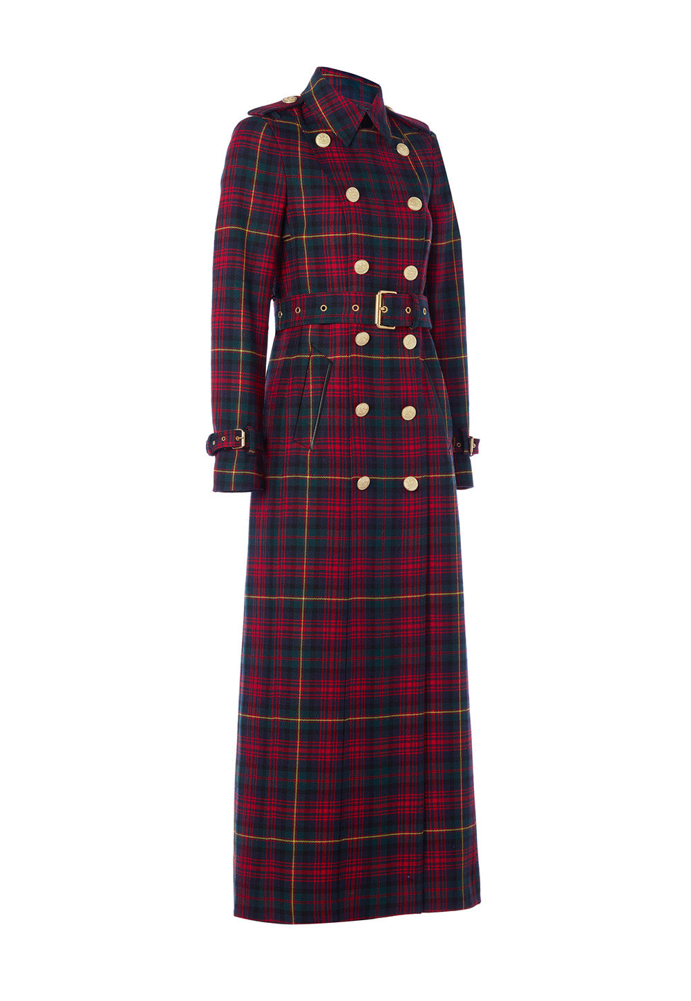 Marlborough Trench Coat Full Length - Logan Tartan
