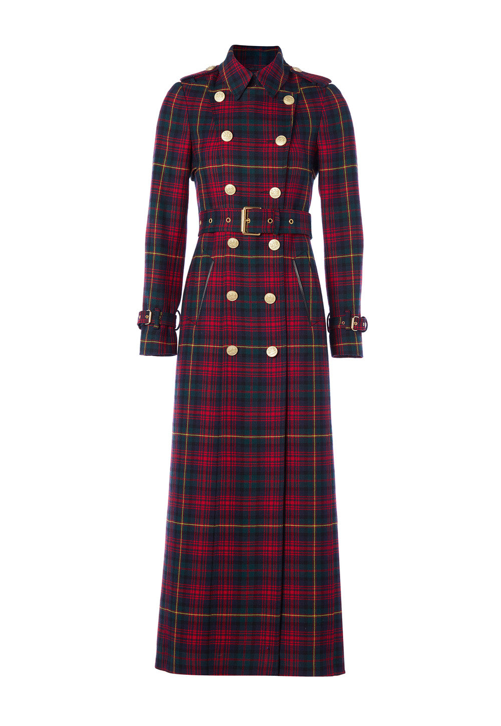 Marlborough Trench Coat Full Length - Logan Tartan