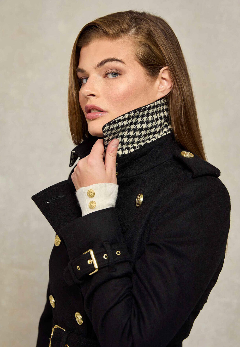 Marlborough Trench Coat Full Length - Soft Black