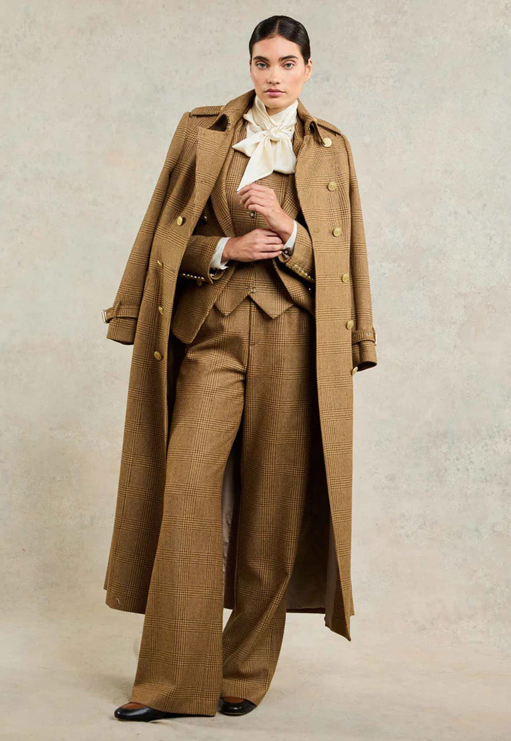 Marlborough Trench Coat Full Length - Tawny