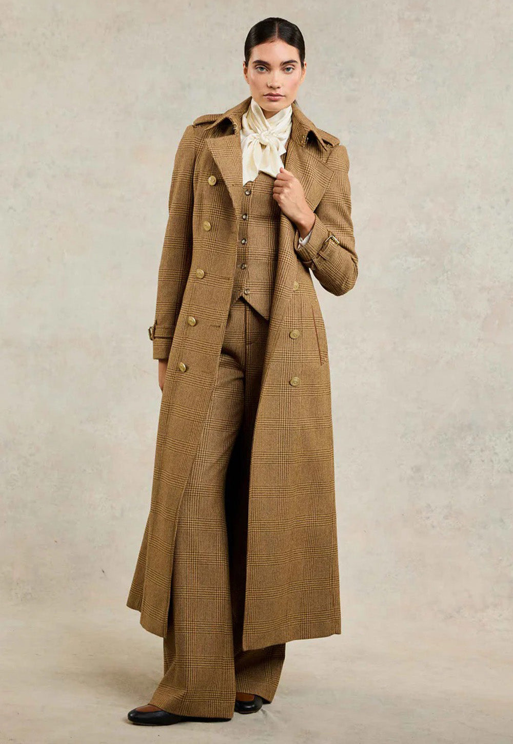Marlborough Trench Coat Full Length - Tawny