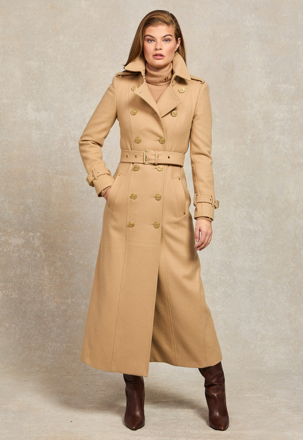 Marlborough Trench Coat Full Length - Camel