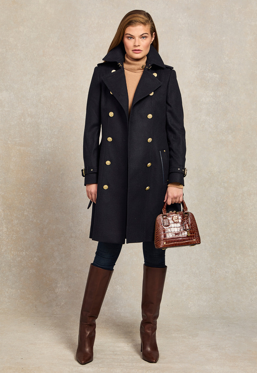 Marlborough Trench Coat - Soft Navy