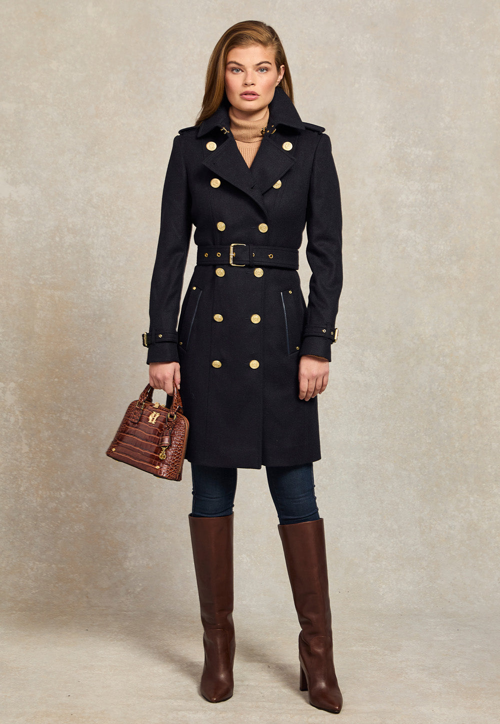 Marlborough Trench Coat - Soft Navy